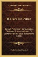 The Park For Detroit