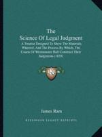 The Science Of Legal Judgment