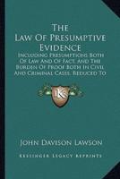 The Law Of Presumptive Evidence