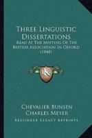 Three Linguistic Dissertations