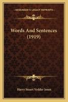 Words And Sentences (1919)