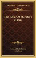 That Affair at St. Peter's (1920)