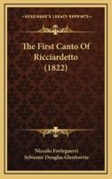 The First Canto Of Ricciardetto (1822)