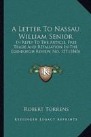A Letter To Nassau William Senior