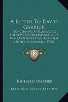 A Letter To David Garrick