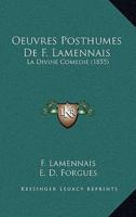 Oeuvres Posthumes De F. Lamennais