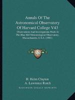 Annals Of The Astronomical Observatory Of Harvard College V43