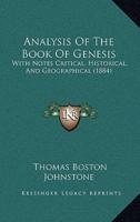 Analysis Of The Book Of Genesis