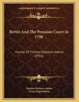 Berlin And The Prussian Court In 1798