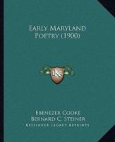 Early Maryland Poetry (1900)