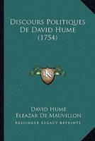 Discours Politiques De David Hume (1754)