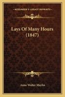 Lays Of Many Hours (1847)