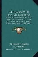 Genealogy Of Josiah Munroe