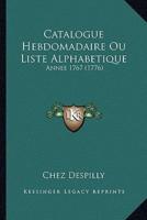 Catalogue Hebdomadaire Ou Liste Alphabetique