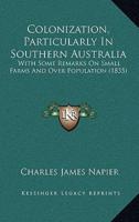Colonization, Particularly In Southern Australia