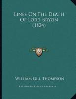 Lines On The Death Of Lord Bryon (1824)