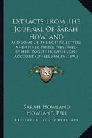 Extracts From The Journal Of Sarah Howland