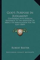 God's Purpose In Judgment