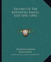 Record Of The Bodurtha Family, 1645-1896 (1896)