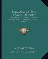 Memoirs Of The Family De Poly