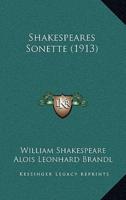 Shakespeares Sonette (1913)