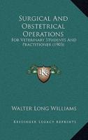 Surgical And Obstetrical Operations