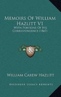 Memoirs Of William Hazlitt V1