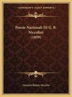 Poesie Nazionali Di G. B. Niccolini (1859)