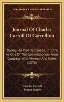 Journal Of Charles Carroll Of Carrollton