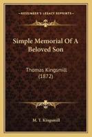 Simple Memorial Of A Beloved Son