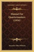Manual For Quartermasters (1916)
