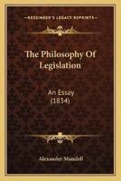 The Philosophy Of Legislation