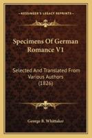 Specimens Of German Romance V1