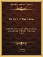 The Kural Of Tiruvalluvar