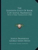 The Eleventh Elegy Of Book 5 Of Sextus Propertius