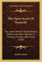 The Open Secret Of Nazareth