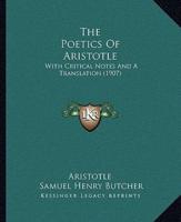 The Poetics Of Aristotle