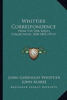 Whittier Correspondence