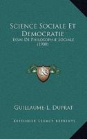 Science Sociale Et Democratie