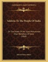 Address To The People Of India