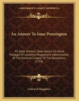 An Answer To Isaac Pennington