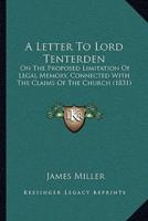 A Letter To Lord Tenterden