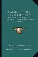 Catalogue Des Plantes Usuelles