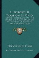 A History Of Taxation In Ohio