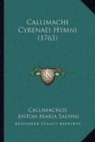 Callimachi Cyrenaei Hymni (1763)