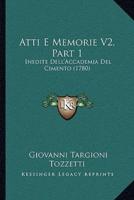 Atti E Memorie V2, Part 1