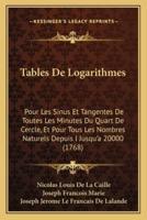 Tables De Logarithmes