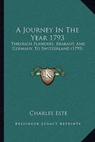 A Journey In The Year 1793