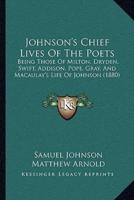 Johnson's Chief Lives Of The Poets