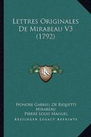 Lettres Originales De Mirabeau V3 (1792)